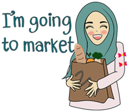 Lovely hijabi wife English version sticker #9967476