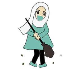 Lovely hijabi wife English version sticker #9967477
