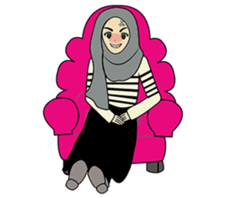 Lovely hijabi wife English version sticker #9967479