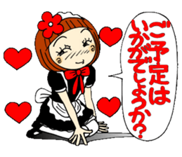Castor bean-chan 30 maid Hen sticker #9970004