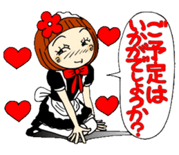 Castor bean-chan 30 maid Hen sticker #9970004