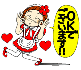 Castor bean-chan 30 maid Hen sticker #9970009