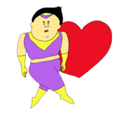 Love and fat warriors MAN sticker #9970153