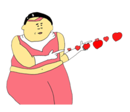 Love and fat warriors MAN sticker #9970155