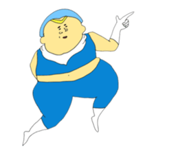 Love and fat warriors MAN sticker #9970160