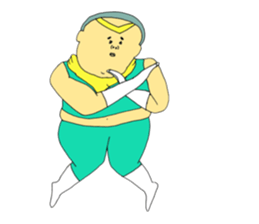 Love and fat warriors MAN sticker #9970165