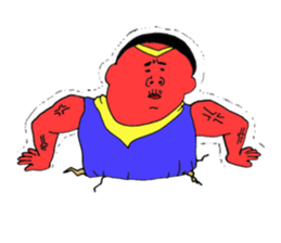 Love and fat warriors MAN sticker #9970174