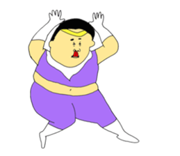 Love and fat warriors MAN sticker #9970178