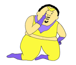 Love and fat warriors MAN sticker #9970179