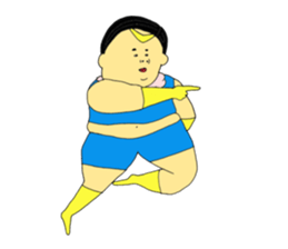 Love and fat warriors MAN sticker #9970181