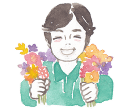 Many different faces 2 sticker #9970242