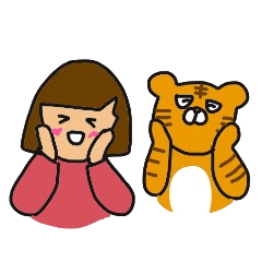 Girl&Animal Sticker