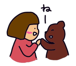 Girl&Animal Sticker sticker #9970592