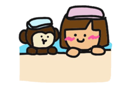 Girl&Animal Sticker sticker #9970600