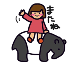 Girl&Animal Sticker sticker #9970631