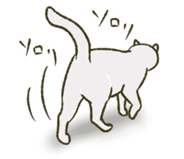 Easily Scared Cat sticker #9971284