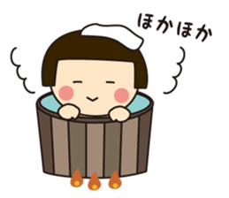 girl with cute bobbed hair sticker #9972949