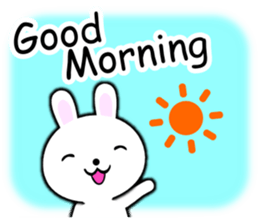 PonTaro's white rabbit 2 (English Ver.) sticker #9973112