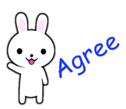 PonTaro's white rabbit 2 (English Ver.) sticker #9973116