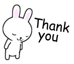 PonTaro's white rabbit 2 (English Ver.) sticker #9973118