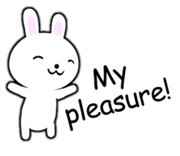 PonTaro's white rabbit 2 (English Ver.) sticker #9973119