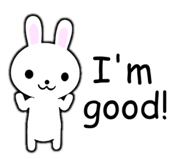 PonTaro's white rabbit 2 (English Ver.) sticker #9973121