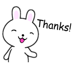 PonTaro's white rabbit 2 (English Ver.) sticker #9973123