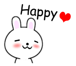 PonTaro's white rabbit 2 (English Ver.) sticker #9973127