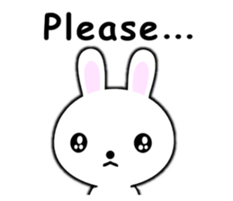 PonTaro's white rabbit 2 (English Ver.) sticker #9973128