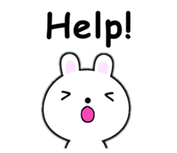 PonTaro's white rabbit 2 (English Ver.) sticker #9973129