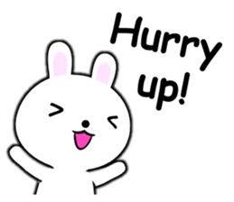 PonTaro's white rabbit 2 (English Ver.) sticker #9973132