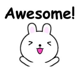 PonTaro's white rabbit 2 (English Ver.) sticker #9973135