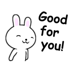 PonTaro's white rabbit 2 (English Ver.) sticker #9973141