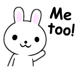 PonTaro's white rabbit 2 (English Ver.) sticker #9973142