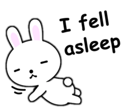 PonTaro's white rabbit 2 (English Ver.) sticker #9973143