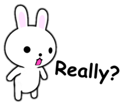 PonTaro's white rabbit 2 (English Ver.) sticker #9973144