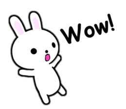 PonTaro's white rabbit 2 (English Ver.) sticker #9973145