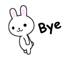 PonTaro's white rabbit 2 (English Ver.) sticker #9973149