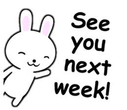 PonTaro's white rabbit 2 (English Ver.) sticker #9973150