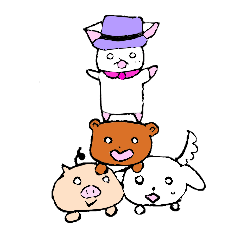 four mysterious daily life sticker