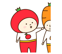 Tomato-san and Carrot-san English.ver sticker #9977970