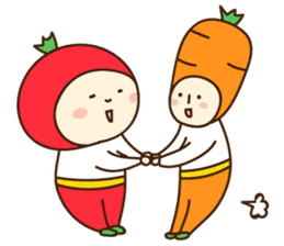 Tomato-san and Carrot-san English.ver sticker #9977989