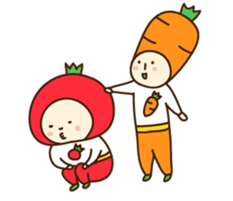 Tomato-san and Carrot-san English.ver sticker #9977991