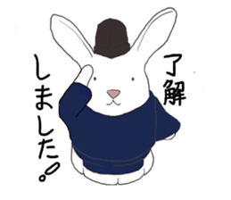 Rabbit Shinto priest and priestess sticker #9979433