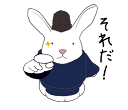 Rabbit Shinto priest and priestess sticker #9979435
