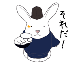 Rabbit Shinto priest and priestess sticker #9979435