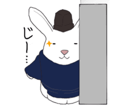 Rabbit Shinto priest and priestess sticker #9979437