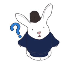 Rabbit Shinto priest and priestess sticker #9979441