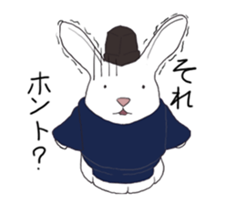 Rabbit Shinto priest and priestess sticker #9979443