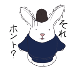 Rabbit Shinto priest and priestess sticker #9979443